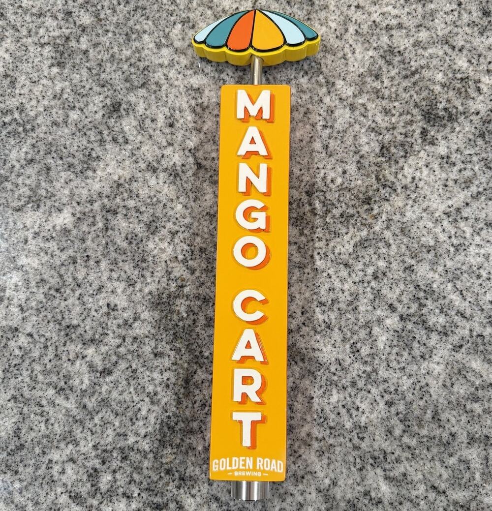 Golden Road Brewing- MANGO CART- Wheat Ale- Beer Tap/Handle Multicolor Umbrella